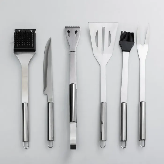 Набір аксесуарів для барбекю, мангала, гриля 6 предметів 40х10х5 см мангальне приладдя (HP-20-73) - зображення 3