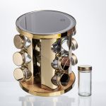 Набір баночок для спецій 12 шт. по 100 мл на підставці з дзеркалом та LED-підсвіткою HP-1358 (HP-1358)