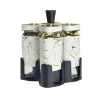 Набір баночок для спецій 4 шт 120 мл карусель для зберігання спецій (HP-1330)