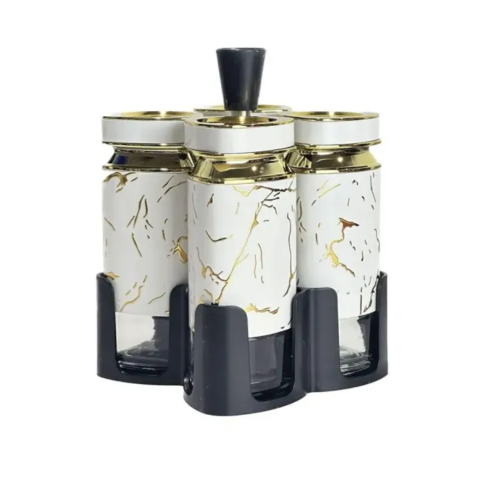 Набор баночек для специй 4 шт. 120 мл карусель для хранения специй (HP-1330) - изображение 1