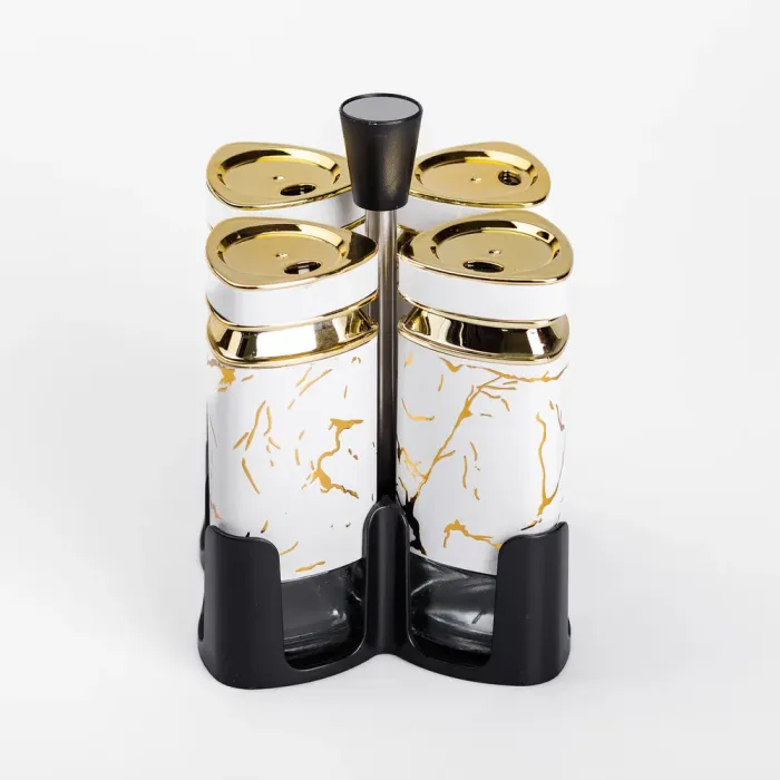 Набор баночек для специй 4 шт. 120 мл карусель для хранения специй (HP-1330) - изображение 2