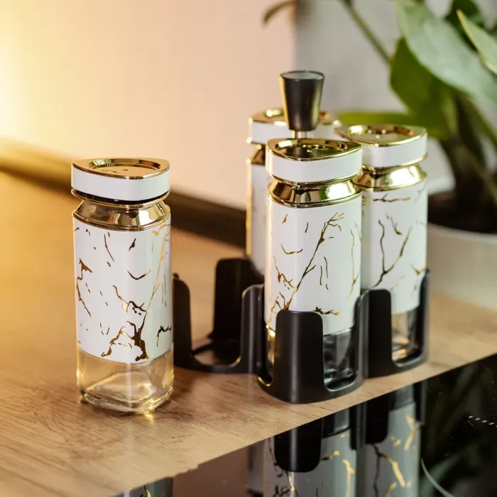 Набор баночек для специй 4 шт. 120 мл карусель для хранения специй (HP-1330) - изображение 7