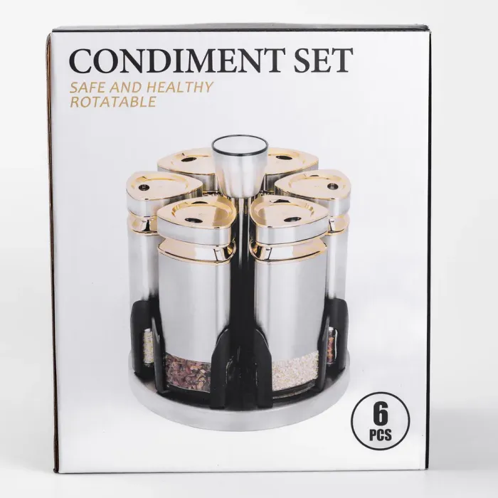 Набор банок для специй 6 шт. 120 мл карусель для хранения специй 6 шт. 120 мл (HP-1332) - изображение 9