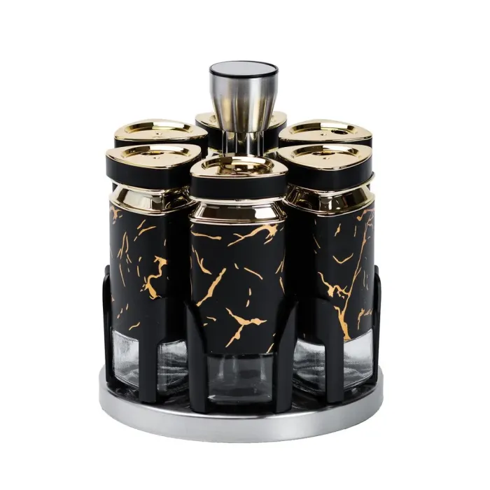 Набір баночок для спецій 6 шт по 120 мл карусель (HP1355) - зображення 4