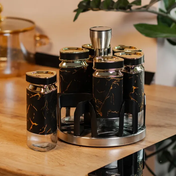 Набір баночок для спецій 6 шт по 120 мл карусель (HP1355) - зображення 5