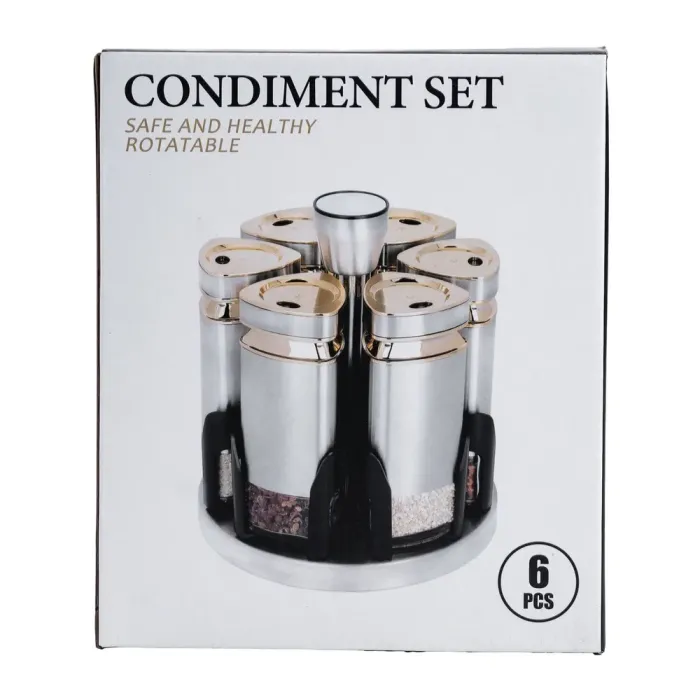 Набір баночок для спецій 6 шт по 120 мл карусель (HP1355) - зображення 7