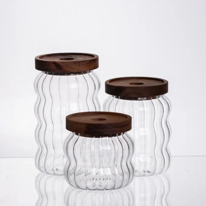 Набір банок для зберігання з бамбуковими кришками 400/600/800 мл 64486-13 (64486-13) - зображення 4