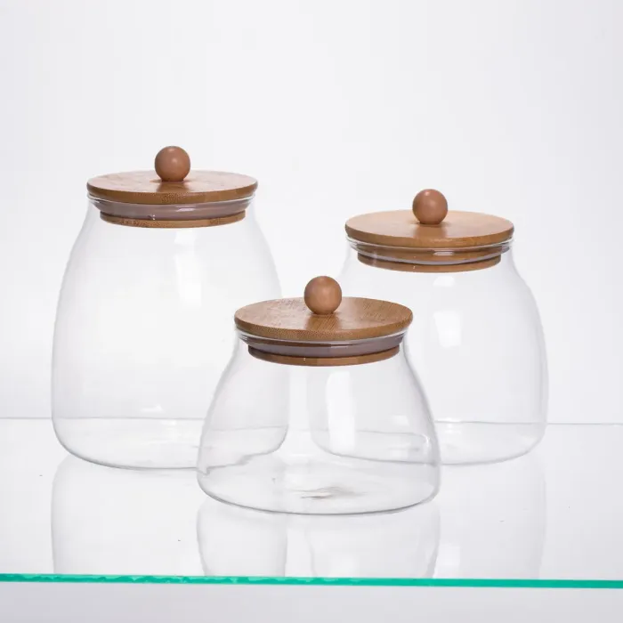 Набір банок для сипучих продуктів 3 штуки 0.5/0.8/1 л з бамбуковими кришками 64486-57 (64486-57) - зображення 2