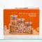 Набір банок для сипучих продуктів 3 штуки 700 мл/900 мл/110 мл на бамбуковій підставці 64486-58 (64486-58)