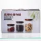 Набір банок для сипучих продуктів 3 штуки з бамбуковими кришками 400/600/800 мл 64486-12 (64486-12)