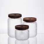 Набір банок для сипучих продуктів з бамбуковими кришками 400/600/800 мл 64486-11 (64486-11)