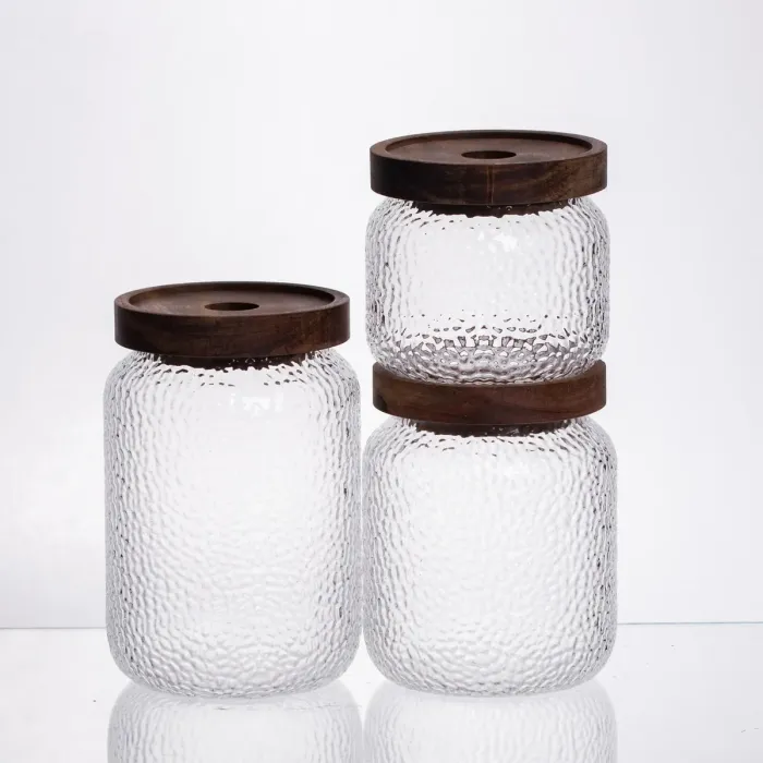 Набір банок для сипучих продуктів з бамбуковими кришками 400/600/800 мл 64486-11 (64486-11) - зображення 3