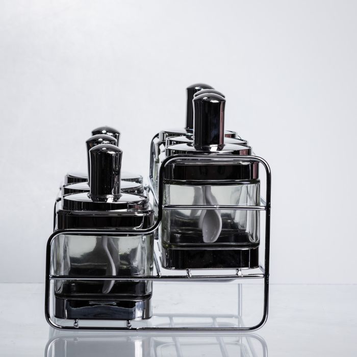 Набір банок для сипучих продуктів з ложкою 6 шт, хром HP-1341 (HP-1341) - изображение 3