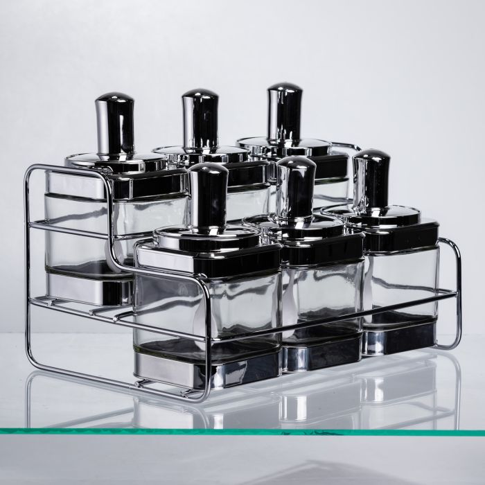 Набір банок для сипучих продуктів з ложкою 6 шт, хром HP-1341 (HP-1341) - изображение 5