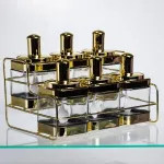 Набір банок для сипучих продуктів із ложкою 6 шт, золото HP-1337 (HP-1337)