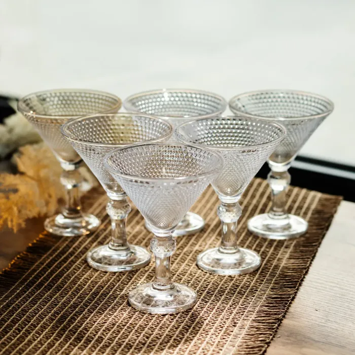 Набір келихів для мартіні Martini Glass 6 штук по 215 мл коктейльні HP-17-56 (HP-17-56) - зображення 2