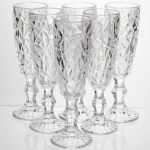 Набір келихів для шампанського 6 штук 160 мл подарункові келихи для шампанського на ніжці фужери для ігристих вин HP-19-164 (HP-19-164)
