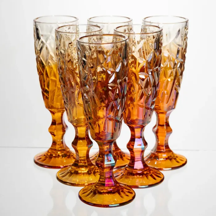 Набір келихів для шампанського 6 штук 160 мл на ніжці Yiwu HP-19-188 (HP-19-188) - зображення 1