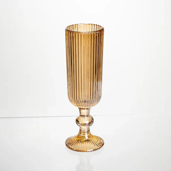 Набір келихів для шампанського 6 штук 160 мл на ніжці Коричневий Yiwu HP-19-200 (HP-19-200) - зображення 2