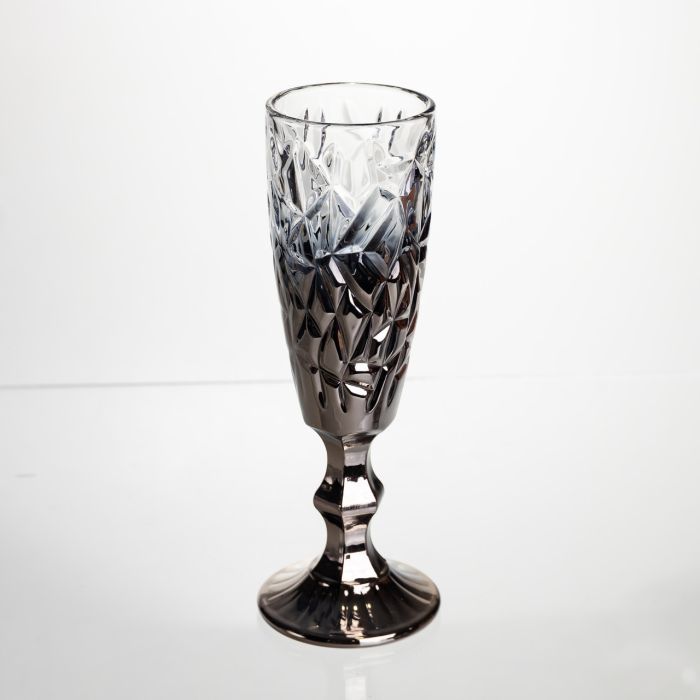 Набір келихів для шампанського 6 штук 160 мл подарункові келихи для шампанського на ніжці фужери для ігристих вин Сірий HP-19-180 (HP-19-180) - изображение 2