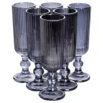 Набір келихів для шампанського 6 штук 160 (мл) подарункові скляні келихи на високій ніжці Сірий HP-19-7116G (HP-19-7116G)