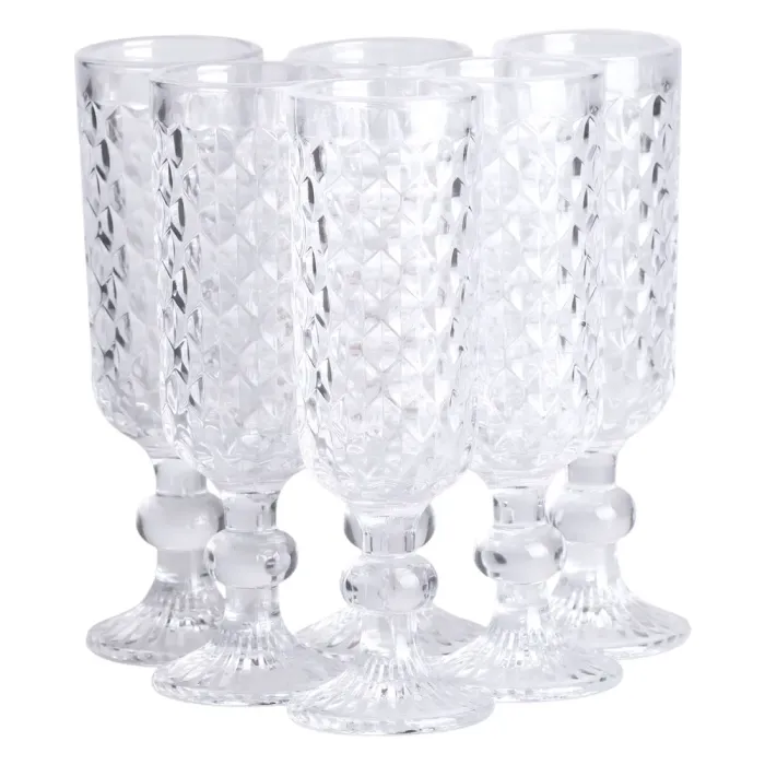 Набір келихів для шампанського 6 штук 160 мл скляні HP-19-103 (HP-19-103) - изображение 1