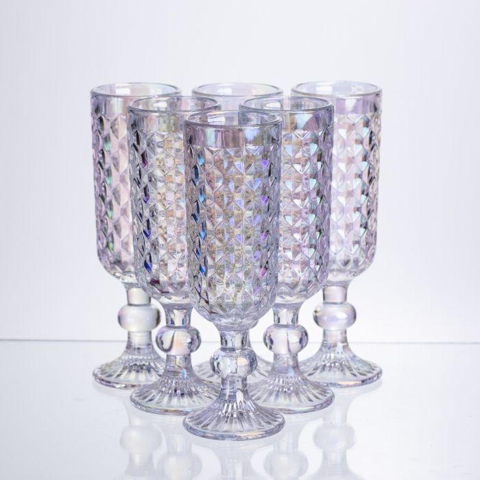 Набір келихів для шампанського 6 штук по 160 мл rainbow HP-19-252 (HP-19-252) - зображення 1