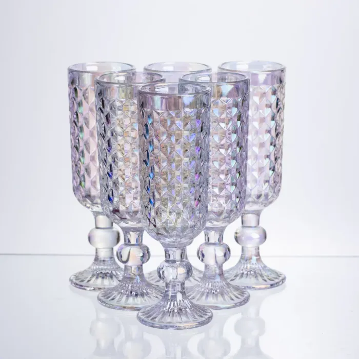 Набір келихів для шампанського 6 штук по 160 мл rainbow HP-19-252 (HP-19-252) - зображення 1