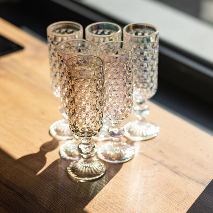 Набір келихів для шампанського 6 штук по 160 мл rainbow HP-19-252 (HP-19-252) - зображення 2