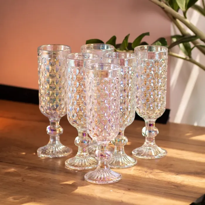 Набір келихів для шампанського 6 штук по 160 (мл) Хамелеон HP-19-109 (HP-19-109) - зображення 4