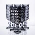 Набір келихів для шампанського 6 штук по 160 (мл) Сірий HP-19-115 (HP-19-115)