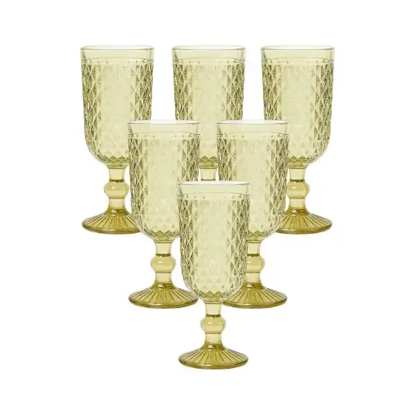 Набір келихів для шампанського 6 штук по 160 (мл) Золотистий HP-19-121 (HP-19-121) - изображение 1
