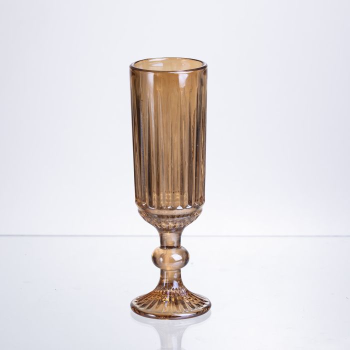 Набір келихів для шампанського 6 штук по 160 мл бурштиновий HP-19-244 (HP-19-244) - изображение 2