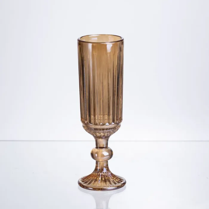 Набір келихів для шампанського 6 штук по 160 мл бурштиновий HP-19-244 (HP-19-244) - зображення 2