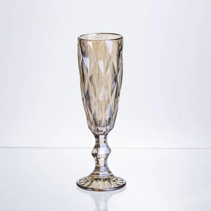 Набір келихів для шампанського Citrine 6 штук по 180 мл HP-19-280 прозорий келих для напоїв ігристих вин легких коктейлів (HP-19-280) - зображення 2