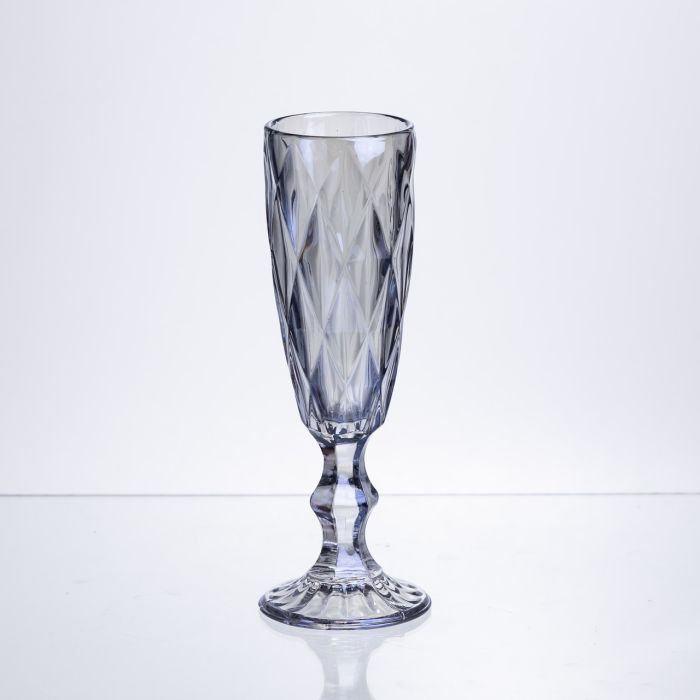 Набір келихів для шампанського Diamond Blue 6 штук по 180 мл HP-19-274 прозорий келих для напоїв лимонадів газованки (HP-19-274) - зображення 2