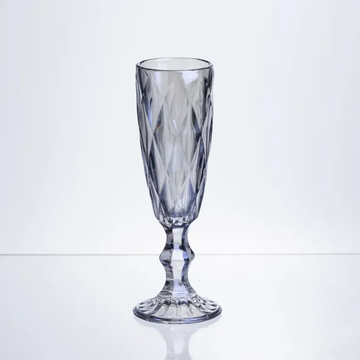 Набір келихів для шампанського Diamond Blue 6 штук по 180 мл HP-19-274 прозорий келих для напоїв лимонадів газованки (HP-19-274) - зображення 2