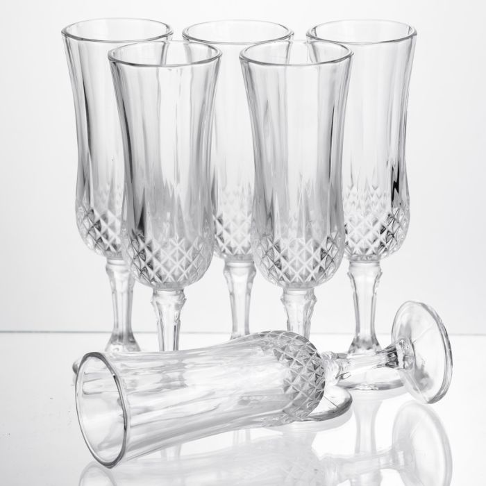 Набір келихів для шампанського Vintage Crystal 6 штук по 160 мл Yiwu HP-34-72 (HP-34-72) - изображение 3