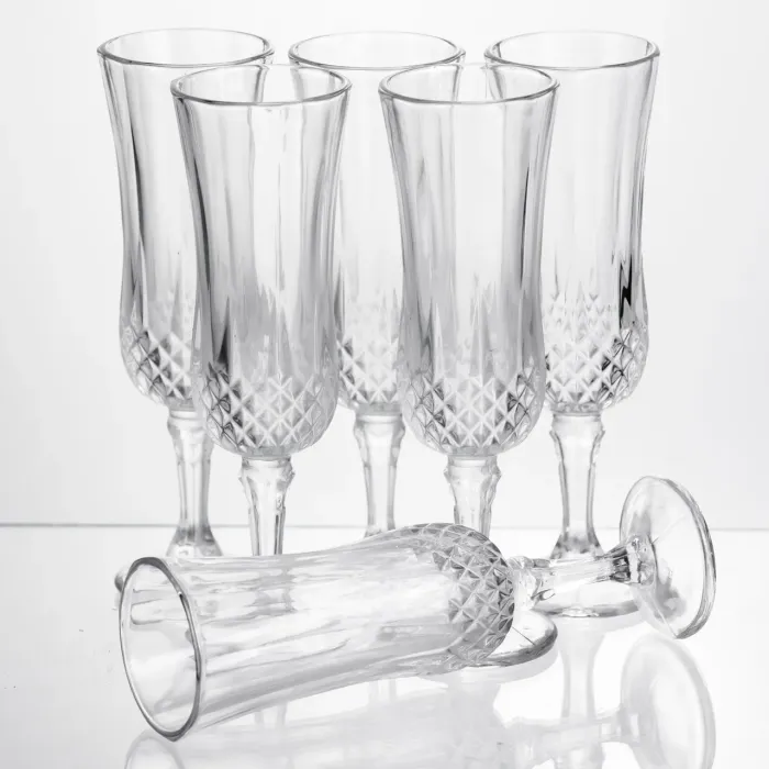 Набір келихів для шампанського Vintage Crystal 6 штук по 160 мл Yiwu HP-34-72 (HP-34-72) - изображение 3