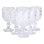 Набір келихів для вина 6 шт по 220 мл на низькій ніжці Прозорий HP-19-104 (HP-19-104)