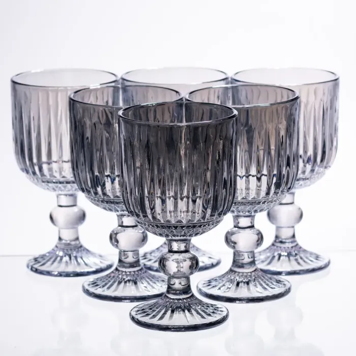 Набір келихів для вина 6 (шт) по 220 (мл) Блакитний HP-19-68 (HP-19-68) - зображення 1