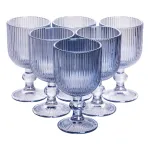 Набір келихів для вина 6 (шт) по келихи під вино 220 (мл) на ніжці келихи винні Блакитний HP-19-7114BL (HP-19-7114BL)