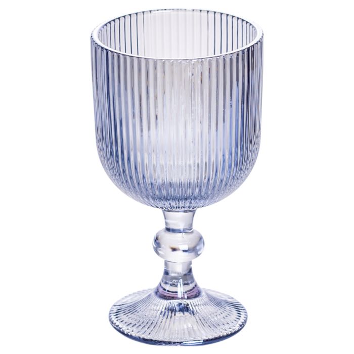 Набір келихів для вина 6 (шт) по келихи під вино 300 (мл) на ніжці келихи винні Блакитний HP7115BL (HP7115BL) - изображение 2