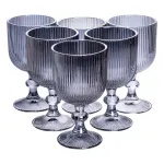 Набір келихів для вина 6 (шт) по келихи під вино 300 (мл) на ніжці келихи винні Сірий HP-19-7115G (HP-19-7115G)