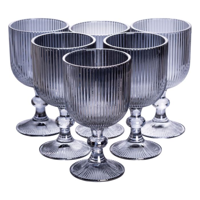 Набір келихів для вина 6 (шт) по келихи під вино 300 (мл) на ніжці келихи винні Сірий HP-19-7115G (HP-19-7115G) - изображение 1