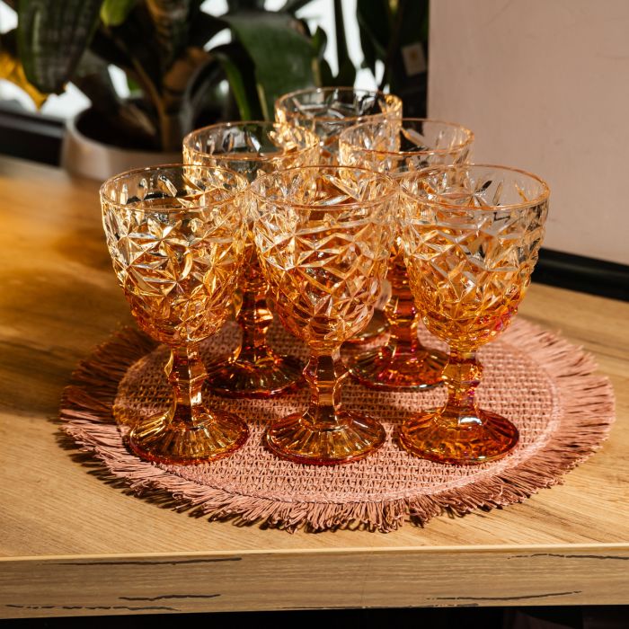 Набір келихів для вина 6 штук 240 мл на ніжці скляні Yiwu HP-19-190 (HP-19-190) - изображение 3