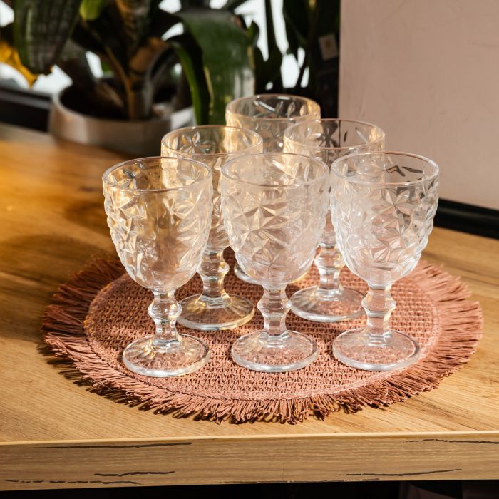 Набір келихів для вина 6 штук 240 мл винні келихи на ніжці скляні фужери для вина подарункові HP-19-166 (HP-19-166) - изображение 4