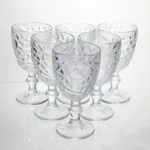 Набір келихів для вина 6 штук 240 мл винні келихи на ніжці скляні фужери для вина подарункові HP-19-166 (HP-19-166)