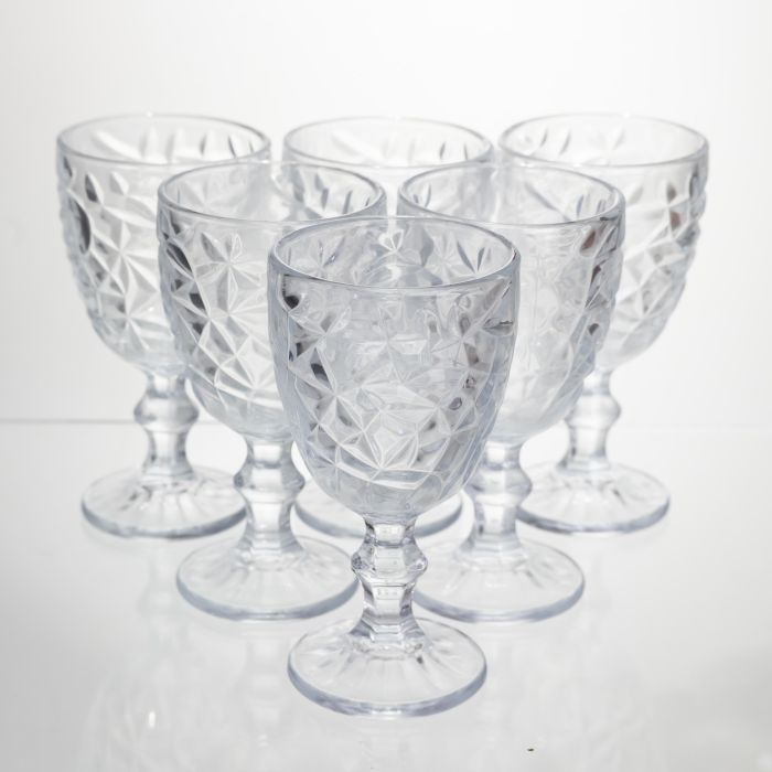 Набір келихів для вина 6 штук 240 мл винні келихи на ніжці скляні фужери для вина подарункові HP-19-166 (HP-19-166) - изображение 1