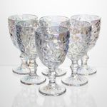 Набір келихів для вина 6 штук 240 мл винні келихи на ніжці скляні фужери для вина подарункові HP-19-174 (HP-19-174)